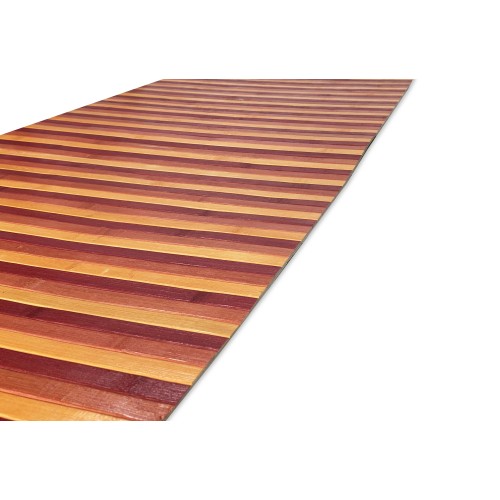 WOODY © KÜCHENTEPPICH aus Holz BURGUND BAMBUS SCHATTIERT BURGUND BURGUND BURGUND BURGUND alle Größen