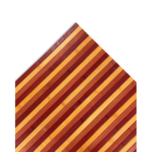 TAPPETO cucina WOODY © IN legno BAMBOO BORDEAUX SFUMATO BORDÒ  tutte le misure