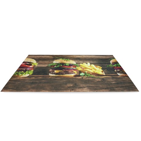 TAPPETO Runner da CUCINA Passatoia Antiscivolo HAMBURGER made in Italy