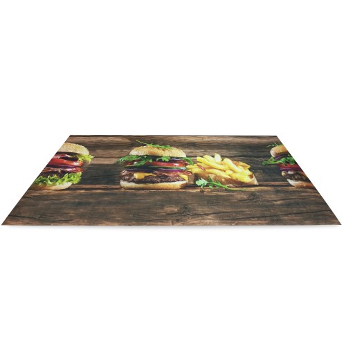 Antidérapant tapis de cuisine en coton, indestructible, imprimé avec des feuilles vertes