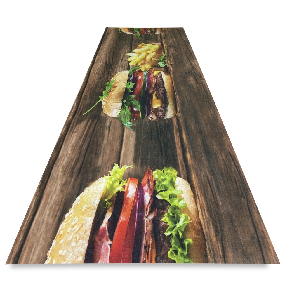 RUG Küchenläufer Rutschfester Läufer HAMBURGER made in Italy