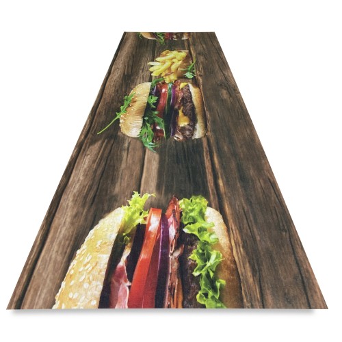 Antidérapant tapis de cuisine en coton, indestructible, imprimé avec des feuilles vertes