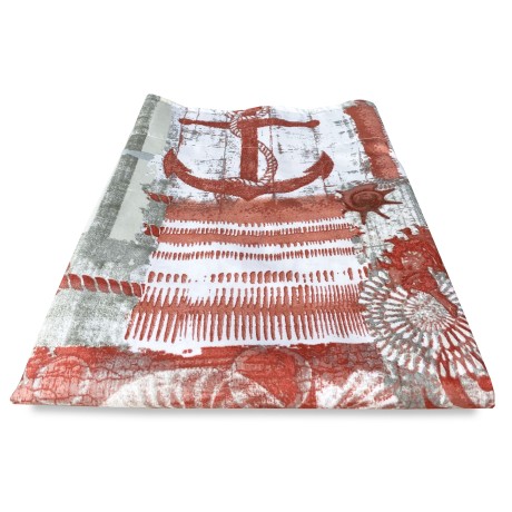 TENTE INGRID dans un style marin, CORAIL ROUGE, cm. 175x290 FABRIQUÉ EN ITALIE 2