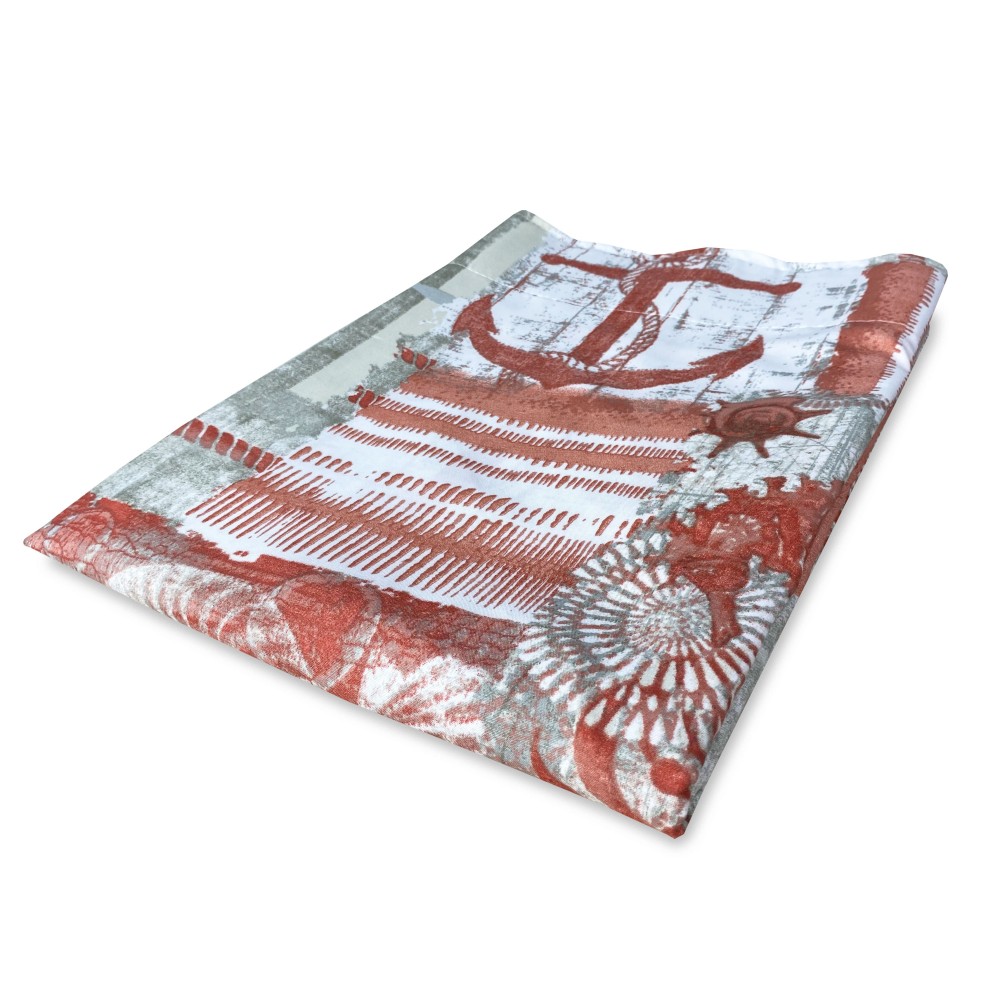 TENDA INGRID in stile marino CORALLO ROSSO cm. 175x290 MADE IN ITALY