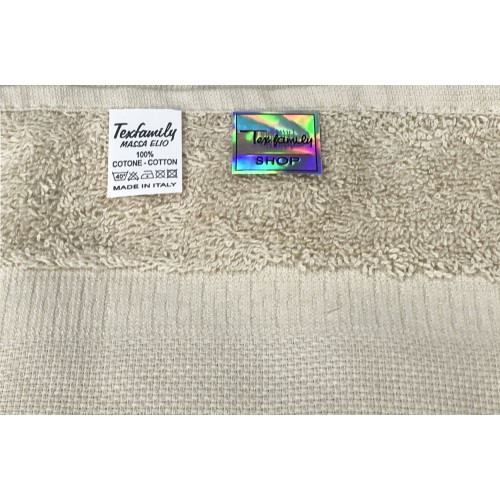 Grande serviette de bain éponge avec toile aida pour broderie au point de croix