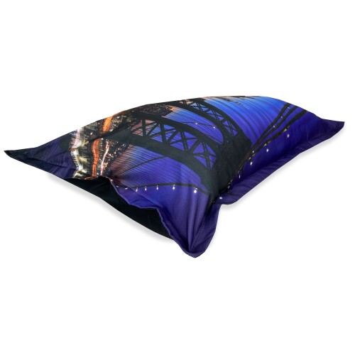 COPRIPIUMINO Rasatello HD FOTOGRAFICO NEW YORK Ponte di Brooklyn