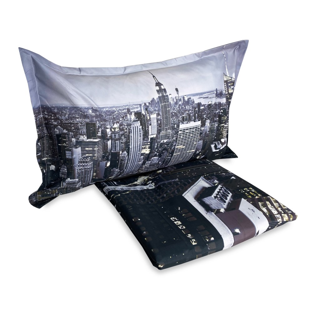 Housse de couette Sateen HD photo gratte-ciel New York