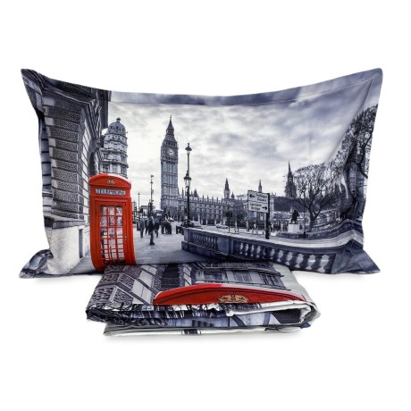 COPRIPIUMINO Rasatello HD FOTOGRAFICO Londra INGLESE cabina BIG BEN 2