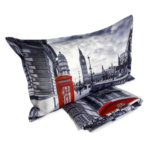 Funda nórdica Rasatello HD PHOTOGRAPHIC London ENGLISH cabina BIG BEN