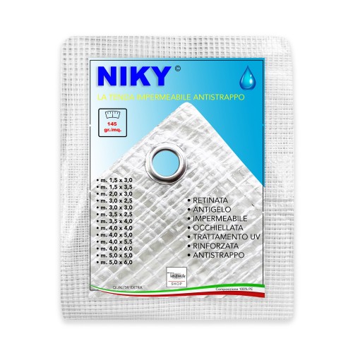 NIKI © TARPAULIN Reißfester Mesh-Regenvorhang Balkon mit Ösen