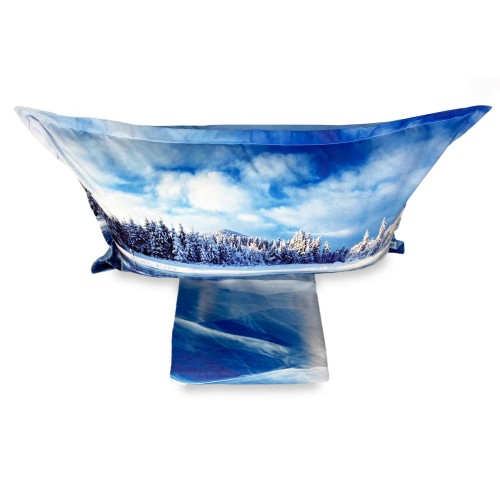 DUVET COVER SATIN HD PHOTOGRAPHIC LAKE Frozen Double cm. 250x200 mm
