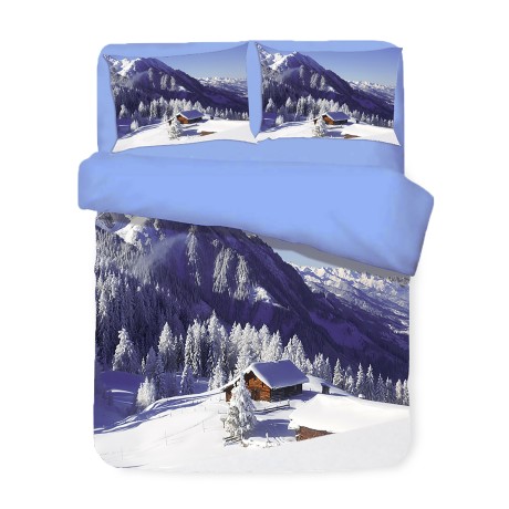 DUVET COVER SATELLO HD FOTOGRAFICO BAITA NEVE Double cm. 250x200 mm