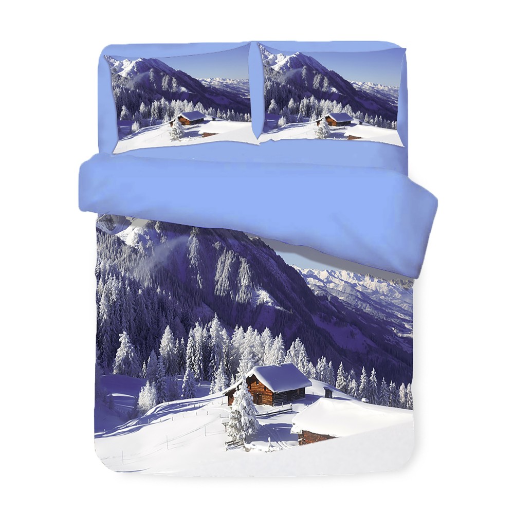 DUVET COVER SATELLO HD FOTOGRAFICO BAITA NEVE Double cm. 250x200 mm