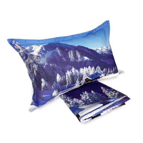 DUVET COVER SATELLO HD FOTOGRAFICO BAITA NEVE Double cm. 250x200 mm