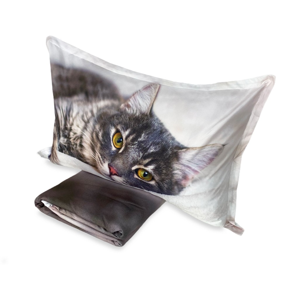 Duvet Cover Rasatello HD PHOTOGRAPHIC CAT lying down