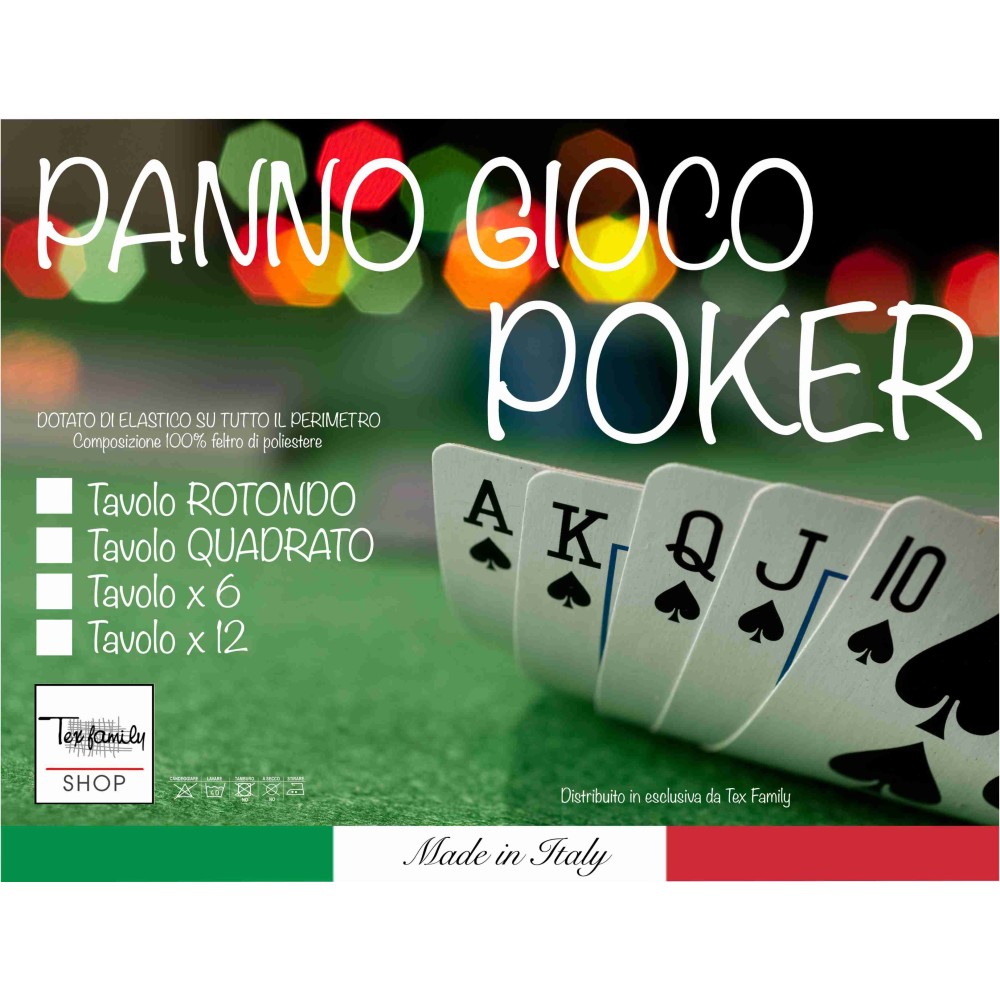 COPRITAVOLO panno GIOCO carte POKER VERDE proteggi TAVOLO
