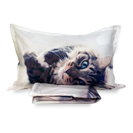 FUNDA NÓRDICA SATÉN HD FOTOGRÁFICO GATO ACOSTADO FÉLIX 2