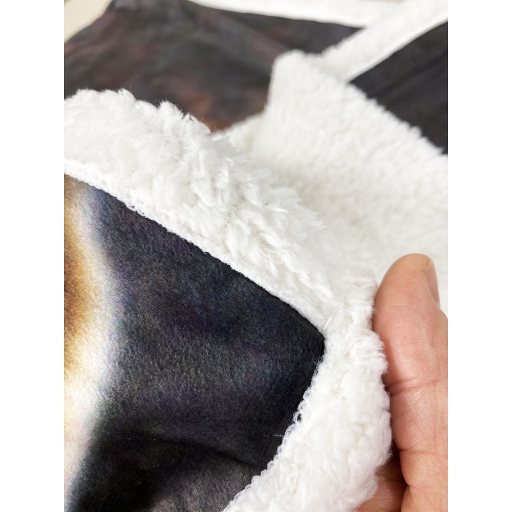 PLAID FLEECE blanket Sherpa fantasy HD leopard leopard