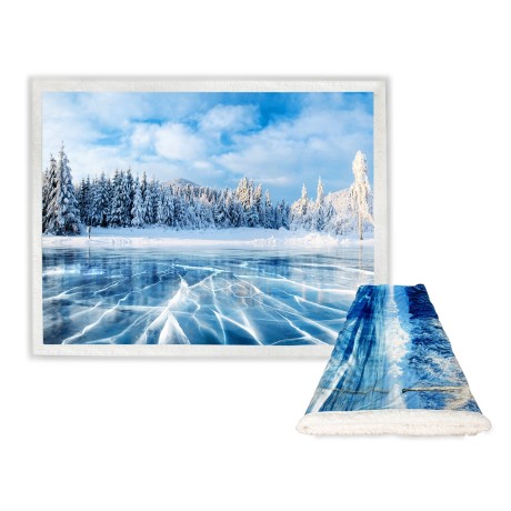 Manta de vellón a cuadros fantasía HD FROZEN LAKE