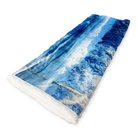 PLAID coperta IN PILE SHERPA fantasy HD LAGO ghiacciato 2