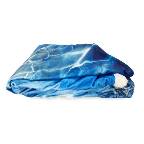 PLAID coperta IN PILE SHERPA fantasy HD LAGO ghiacciato