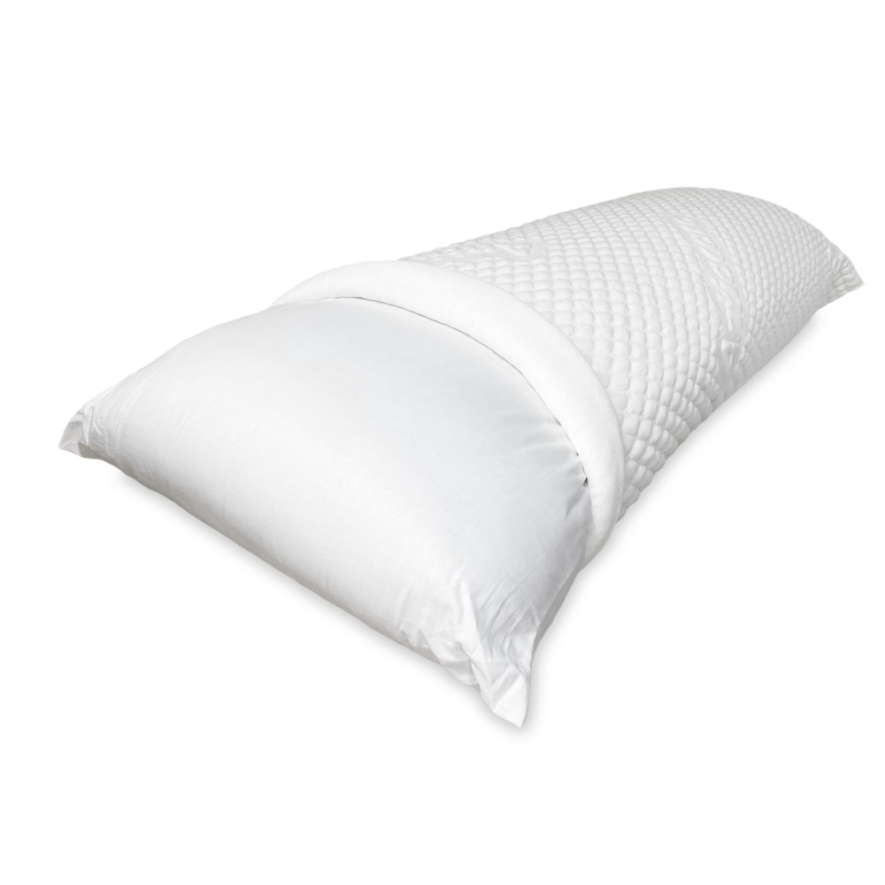 HYPOALLERGENER ANTI-MILBEN-KISSENBEZUG massiert 1 QUADRAT HALB mit Reißverschluss CM. 50X120 französische Größe