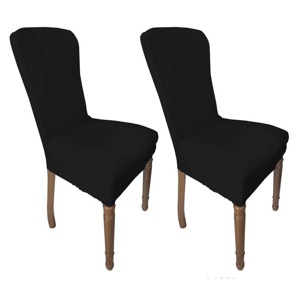 black stretch chair cover