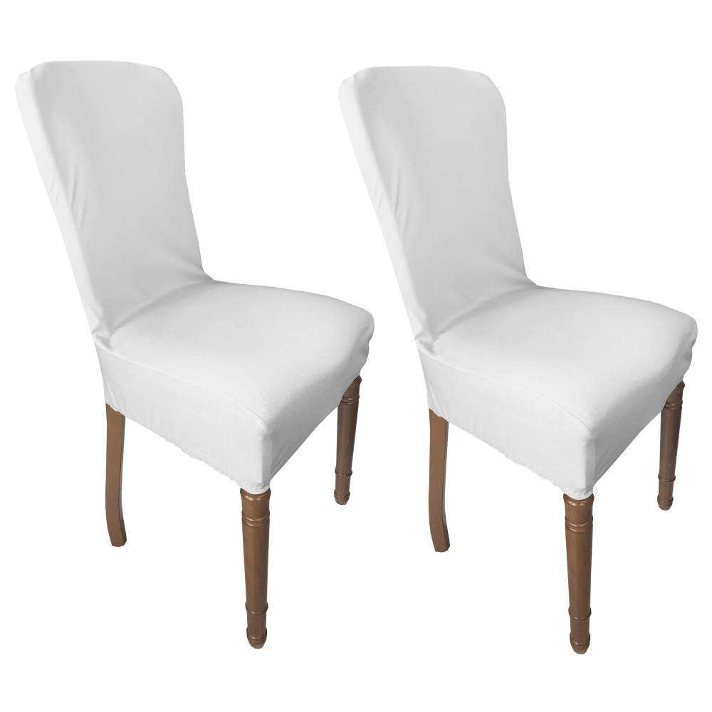 white stretch chair cover