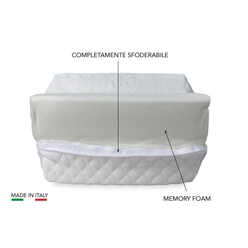 COLUMN CUSHION © for LEGS knees in MEMORY for spine and pregnancy Made In Italy