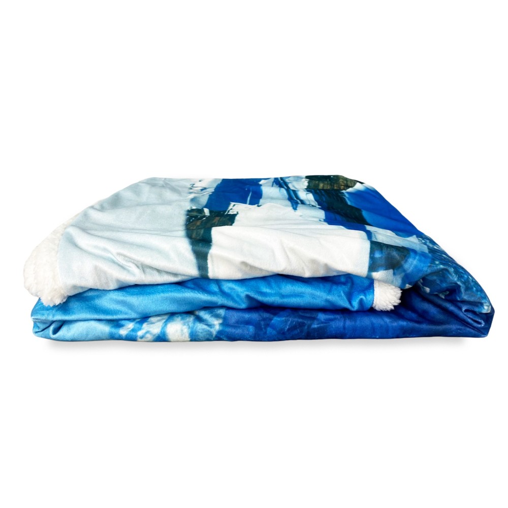 PLAID coperta IN PILE SHERPA fantasy HD BAITA neve