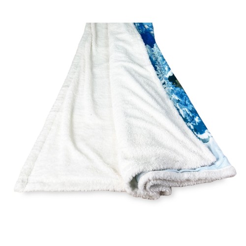 PLAID coperta IN PILE SHERPA fantasy HD BAITA neve