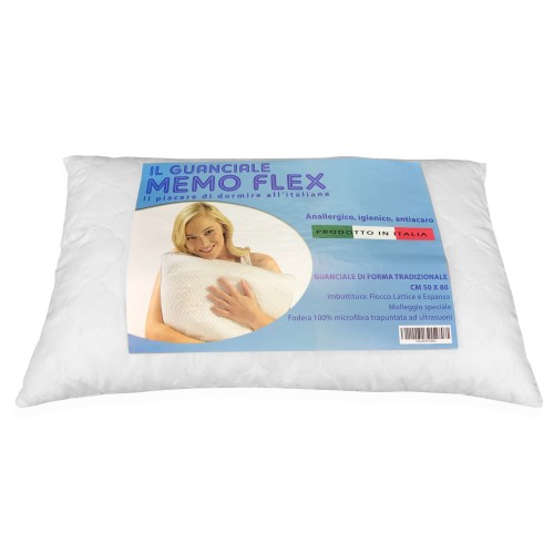 GUANCIALE cuscino FIOCCO DI memory MEMOFLEX