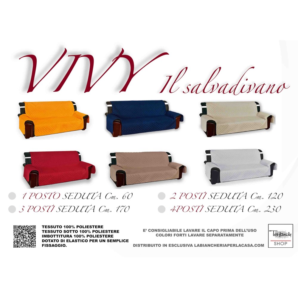 Funda de sofá acolchada Vivy Taupe - Poliéster lavable antideslizante