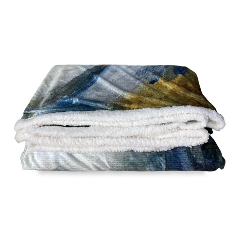 PLAID Fleece Blanket Sherpa Fantasy HD Painting WOMAN Isabel Gold