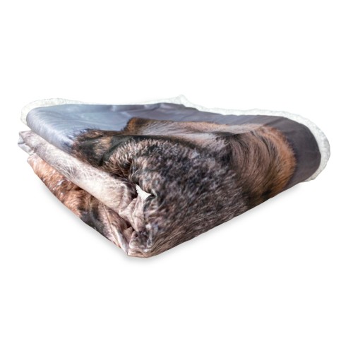 PLAID FLEECE Decke Sherpa Fantasy HD WOLF