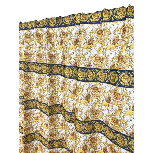 VERSUS cortina de lujo cabezas de león cm.160X300 hecha MADE en mezcla de lino ITALIA