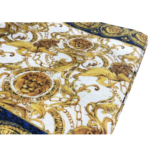 TENDA lusso VERSUS teste di leone cm.160X300 confezionata MADE in ITALY misto lino