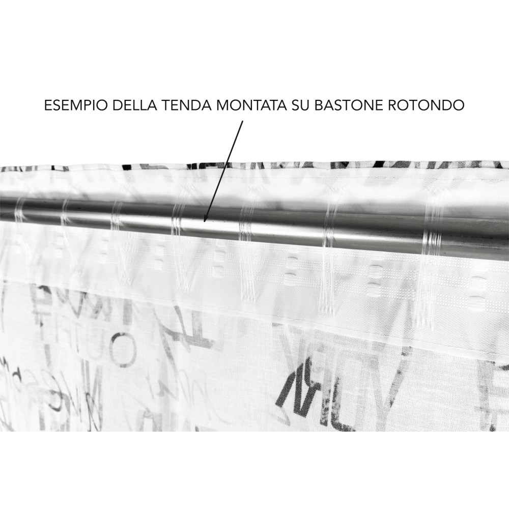 LETRAS DE CORTINA modernas cm.160X300 hechas MADE en mezcla de lino ITALIA