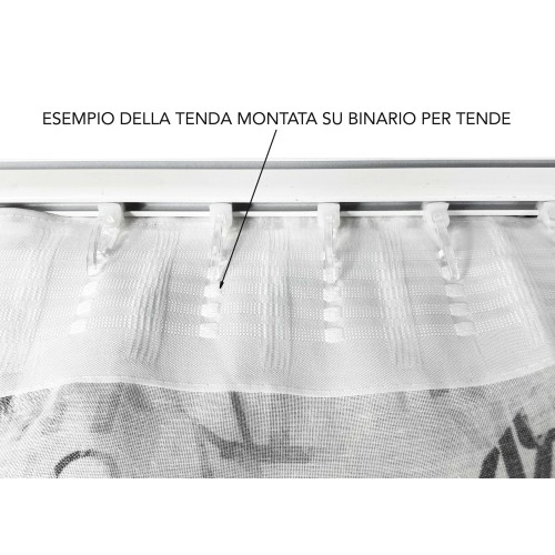 Moderner CURTAIN LETTERING cm.160X300 made MADE in ITALY Leinenmischung