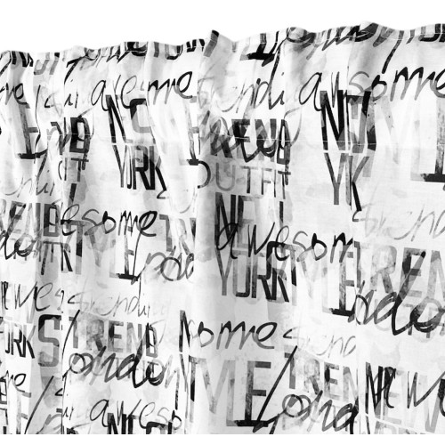 Moderner CURTAIN LETTERING cm.160X300 made MADE in ITALY Leinenmischung