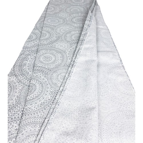 TELO ARREDO copritutto GRAN FOULARD COPRILETTO copridivano TESSUTO LONETA CERCHI grigio