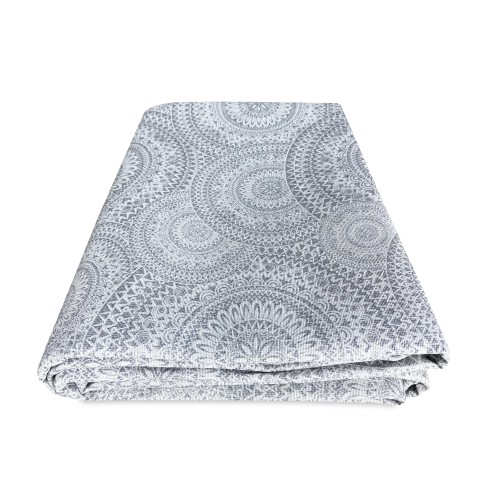FUNDA DE DECORACIÓN FUNDA GRAN SCARF COLCHA funda de sofá FABRIC LONETA CIRCLES gris