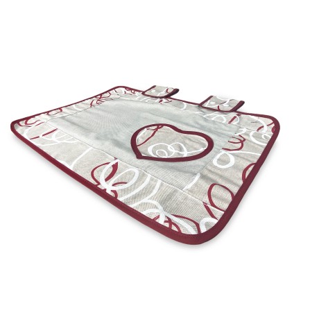 COPRIFORNO copri forno IN TESSUTO streamer ROSSO 2