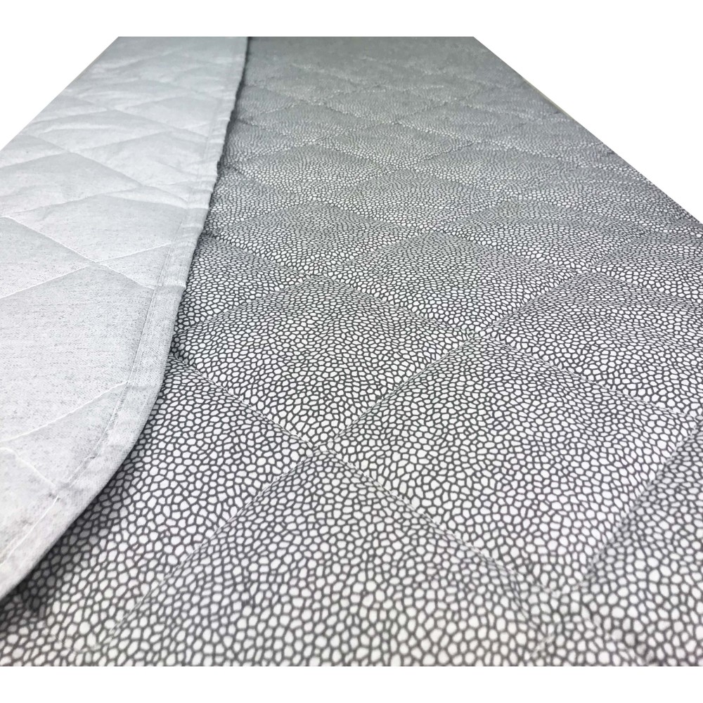 NEW BOY grey quilted bedspread in PURE COTTON