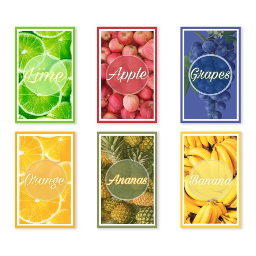 SET 6 PEZZI Strofinaccio FRUTTA in puro cotone stampato in ALTA definizione misura MAXI