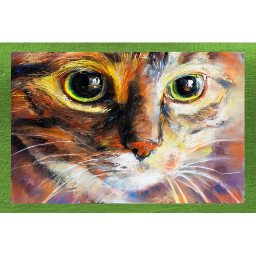 6 PIECES SET PAINTED ANIMALS tea towel in pure cotton printed in HIGH definition MAXI size