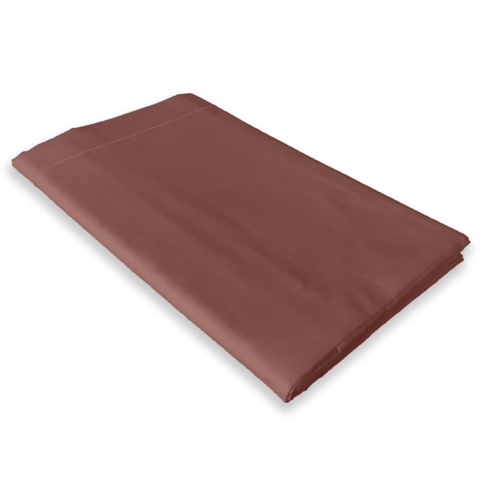 Sábana superior marrón CORDONETTO STRONG fabricada en Italia