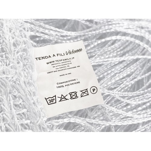 Vivienne CORTINA DE ALAMBRE para puerta CM. 150X300 color liso BLANCO