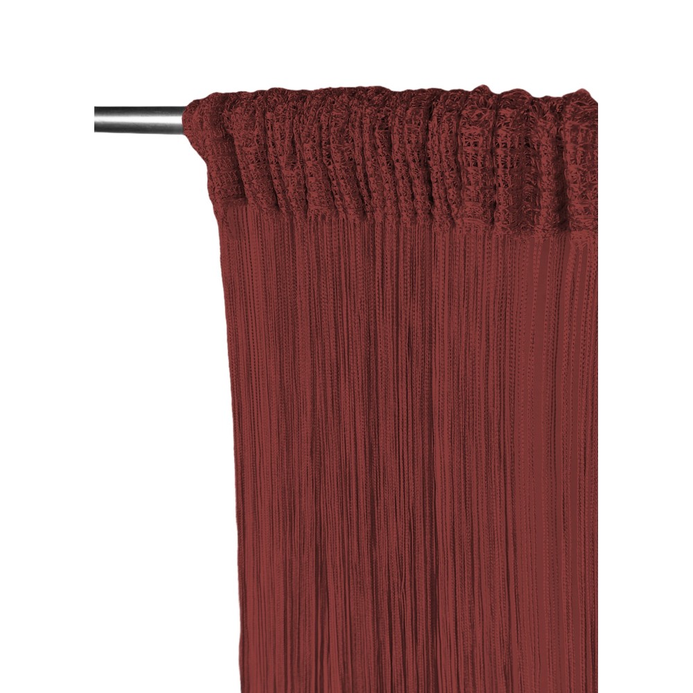 Vivienne WIRE CURTAIN for door CM. 150X300 solid color BORDEAUX