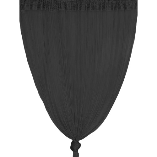 VIVIENNE RIDEAU FIL pour porte cm. 150X300 couleur unie NOIR